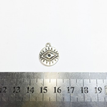 Eruifa Nice 20pcs 16mm Eye Coin Zinc alloy charms Wholesales necklace,earring bracelet jewelry DIY handmade 3 colors