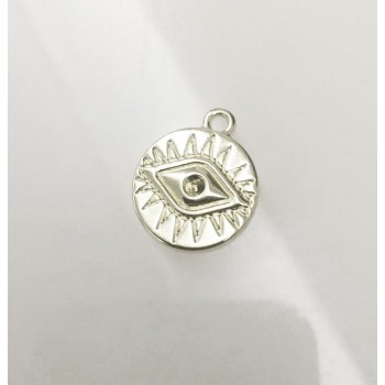 Eruifa Nice 20pcs 16mm Eye Coin Zinc alloy charms Wholesales necklace,earring bracelet jewelry DIY handmade 3 colors