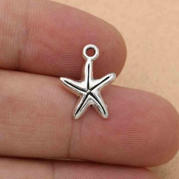 Mix Tibetan Silver Plated Starfish Fish Shells Dolphin Charm Pendants for Jewelry Making DIY Accessories Jewelry Findings