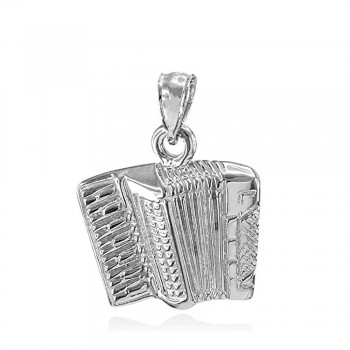 Metal crafts alloy music instrument charms accordion pendants with bails for necklace making musiacal jewelry accessory