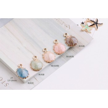 MRHUANG 10pcs Coloful Nautical Ocean starfish Shell Conch Sea Enamel Charms DIY Bracelet Necklace Jewelry Accessory DIY Craft