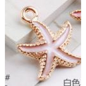 MRHUANG 10pcs Coloful Nautical Ocean starfish Shell Conch Sea Enamel Charms DIY Bracelet Necklace Jewelry Accessory DIY Craft
