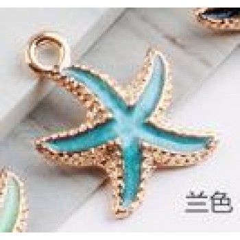 MRHUANG 10pcs Coloful Nautical Ocean starfish Shell Conch Sea Enamel Charms DIY Bracelet Necklace Jewelry Accessory DIY Craft