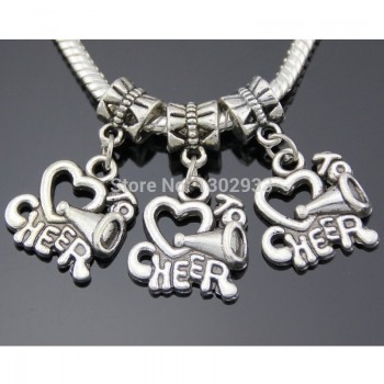 Wholesale 50 pcs /Lot Mix butterfly heart horse owl Vintage Silver Dangle Charms Jewelry DIY Findings Fit European Bracelet