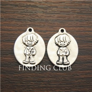30pcs Antique Silver Zinc Alloy Boy And Girl The First Communion Charms Pendants Fit Diy Necklace Lover Jewelry Making