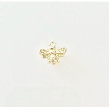 Eruifa 20pcs 13*12mm Mini Bee Charms Zinc Alloy necklace,earring bracelet jewelry DIY handmade 2 colors