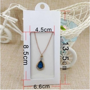 30PCS multi color cardboard jewelry packageamp; display window hanger box gift box necklace /earring jewelry packing hanger box
