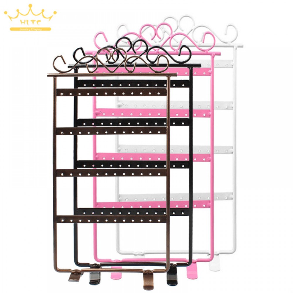 48 Holes Display Rack Metal Stand Holder Closet Jewelry Earrings Organizers Showcase Packaging amp; Display Wholesale