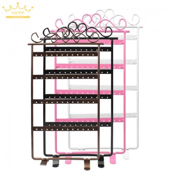 48 Holes Display Rack Metal Stand Holder Closet Jewelry Earrings Organizers Showcase Packaging amp; Display Wholesale