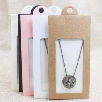 50PCS various color gift packageamp; display window box candy box with hanger necklace /earring jewelry packing window box