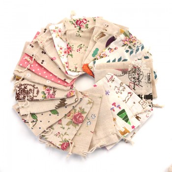 5pcs/lot Small Cotton Bags 10x14 13x18 15x20cm Wedding Drawstring Gift Bag Pouches Nice Cosmetic Bracelet Jewelry Packaging Bags