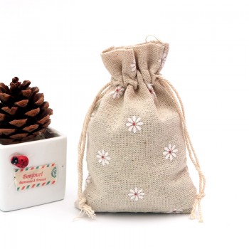 5pcs/lot Small Cotton Bags 10x14 13x18 15x20cm Wedding Drawstring Gift Bag Pouches Nice Cosmetic Bracelet Jewelry Packaging Bags