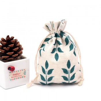 5pcs/lot Small Cotton Bags 10x14 13x18 15x20cm Wedding Drawstring Gift Bag Pouches Nice Cosmetic Bracelet Jewelry Packaging Bags