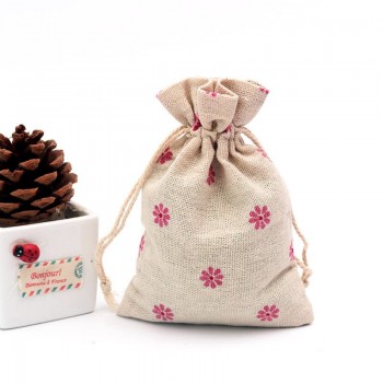 5pcs/lot Small Cotton Bags 10x14 13x18 15x20cm Wedding Drawstring Gift Bag Pouches Nice Cosmetic Bracelet Jewelry Packaging Bags