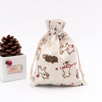 5pcs/lot Small Cotton Bags 10x14 13x18 15x20cm Wedding Drawstring Gift Bag Pouches Nice Cosmetic Bracelet Jewelry Packaging Bags