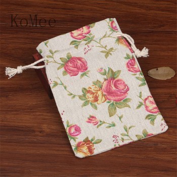 5pcs/lot Small Cotton Bags 10x14 13x18 15x20cm Wedding Drawstring Gift Bag Pouches Nice Cosmetic Bracelet Jewelry Packaging Bags