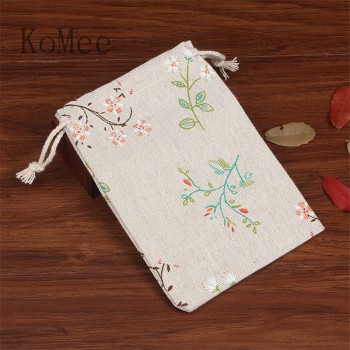 5pcs/lot Small Cotton Bags 10x14 13x18 15x20cm Wedding Drawstring Gift Bag Pouches Nice Cosmetic Bracelet Jewelry Packaging Bags
