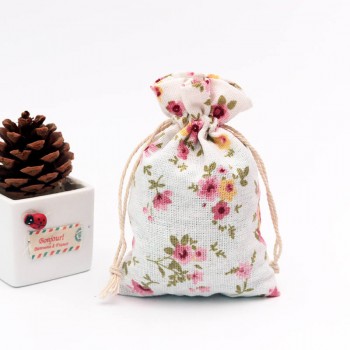 5pcs/lot Small Cotton Bags 10x14 13x18 15x20cm Wedding Drawstring Gift Bag Pouches Nice Cosmetic Bracelet Jewelry Packaging Bags