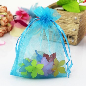 100pcs 5x7 7x9 9x12 CM Small Organza Bags Jewelry Packaging Bags Wedding Party Decoration Drawable Gift Bags Pouches 22 colors