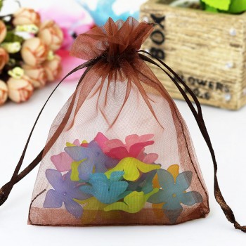 100pcs 5x7 7x9 9x12 CM Small Organza Bags Jewelry Packaging Bags Wedding Party Decoration Drawable Gift Bags Pouches 22 colors