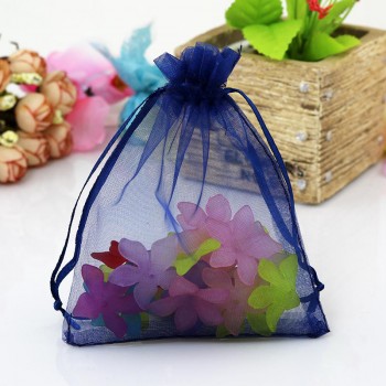 100pcs 5x7 7x9 9x12 CM Small Organza Bags Jewelry Packaging Bags Wedding Party Decoration Drawable Gift Bags Pouches 22 colors