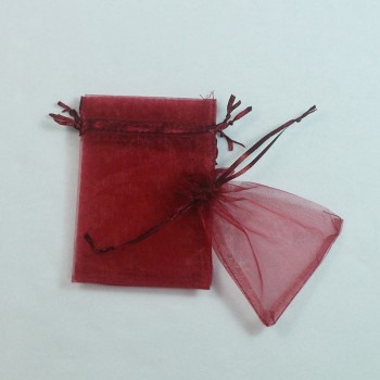 RE 100pcs/bag Bordeaux Color Jewelry Bag 7x9cm Organza bag Jewelry Packaging Display amp; Jewelry Pouches
