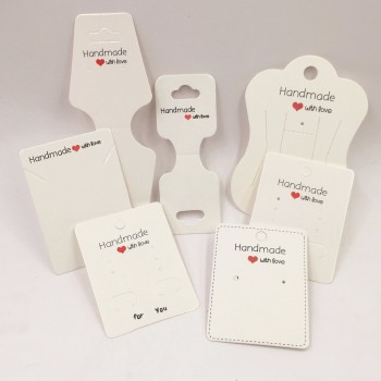 100pcs Kraft Handmade With Love Jewelry Cards,Necklace/Earring/Hairpin/Pendant Packing Cards,Love Jewelry Displays Cards