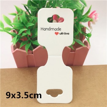 100pcs Kraft Handmade With Love Jewelry Cards,Necklace/Earring/Hairpin/Pendant Packing Cards,Love Jewelry Displays Cards