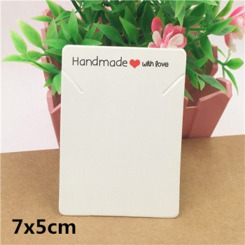 100pcs Kraft Handmade With Love Jewelry Cards,Necklace/Earring/Hairpin/Pendant Packing Cards,Love Jewelry Displays Cards