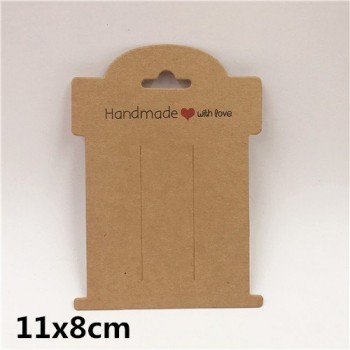 100pcs Kraft Handmade With Love Jewelry Cards,Necklace/Earring/Hairpin/Pendant Packing Cards,Love Jewelry Displays Cards