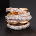 GODKI  Monaco Designer Luxury Twist Lines Geometry Cubic Zironium Engagement Dubai Naija Bridal Finger Rings Jewelry Addiction
