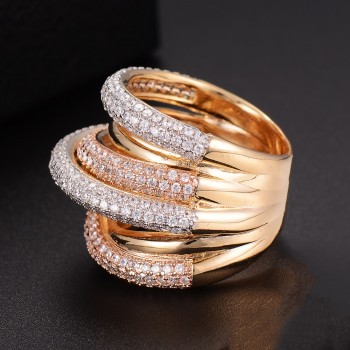 GODKI  Monaco Designer Luxury Twist Lines Geometry Cubic Zironium Engagement Dubai Naija Bridal Finger Rings Jewelry Addiction