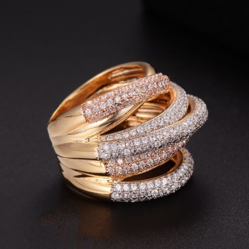 GODKI  Monaco Designer Luxury Twist Lines Geometry Cubic Zironium Engagement Dubai Naija Bridal Finger Rings Jewelry Addiction