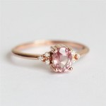 ROMAD Pink CZ Engagement Rings for Women Rose Gold Wedding Ring Dainty Valantines Gift for Girl Friends Romantic Jewelry R4