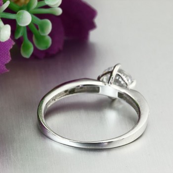 Promise 925 Sterling Silver Ring Classic Wedding Ring Jewelry Cubic Zircon Rings For Women Bridesmaid Gifts ( JewelOra )