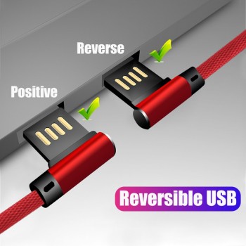 90 Degree to USB Cable 2.1A MAX 2A L Fast Charging Cord for iPhone X XS MAXR XR 8 7 6 Plus 5s SE iPad Sync Data USB Charger