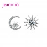 JEMMIN Exquisite Stud Earrings Luxury Charming Stud Earrings 925 Sterling Silver CZ Clear Crystal High Quality Popular Girl Gift