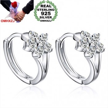 OMHXZJ wholesale Fashion jewelry crystal heart International certification Amethyst real 925 sterling silver Stud earrings YS03