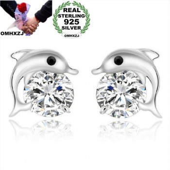 OMHXZJ wholesale Fashion jewelry crystal heart International certification Amethyst real 925 sterling silver Stud earrings YS03