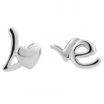 OMHXZJ wholesale Fashion jewelry beautiful girl sexy woman English alphabet heart Love 925 sterling silver Stud earrings YS111