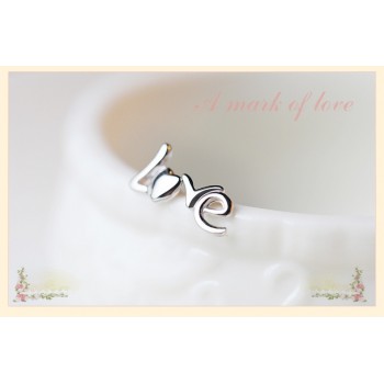 OMHXZJ wholesale Fashion jewelry beautiful girl sexy woman English alphabet heart Love 925 sterling silver Stud earrings YS111