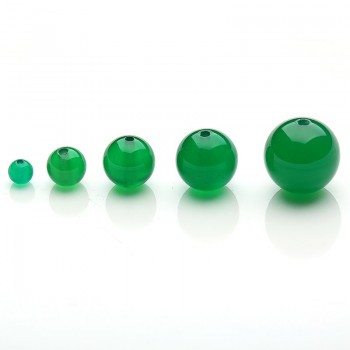 Handmade DIY braided jewelry New Arrivals with beads material natural authentic green chalcedony beads 4-14mm beads 100 pieces