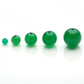 Handmade DIY braided jewelry New Arrivals with beads material natural authentic green chalcedony beads 4-14mm beads 100 pieces