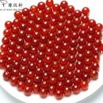New Arrivals Natural jade A cargo beads round beads 4mm-14mm Myanmar genuine ice oil agate red beads jewelry 20 piece