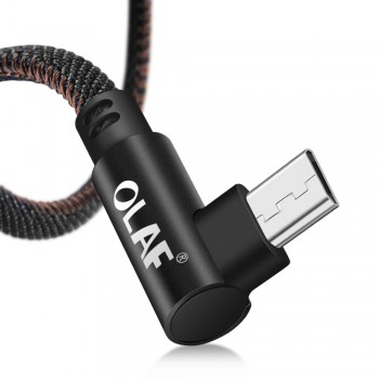 OLAF 90 Degree Micro USB Cable 2.4A Fast Charging Charge Data Cord Microusb Cable For Samsung Xiaomi Android Mobilie Phone Cable