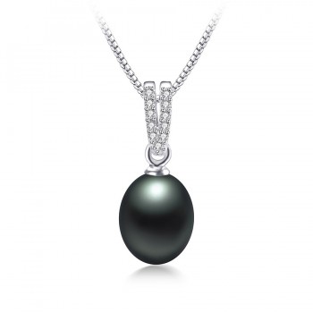 Lindo Hot Selling 925 Sterling Silver Necklaces For Women 8-9mm High Luster Natural Freshwater Pearl Pendant 45cm Jewelry Summer