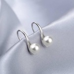 Ruifan 6/8/10mm Pearl Earrings Genuine 925 Sterling Silver Jewelry Femme White Stud Earrings for Women Christmas Gifts YEA196