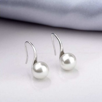 Ruifan 6/8/10mm Pearl Earrings Genuine 925 Sterling Silver Jewelry Femme White Stud Earrings for Women Christmas Gifts YEA196