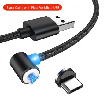 L TYPE Magnetic Charge Cable Micro USB Type C 8 Pin Cable to USB Cord For Mobile Phone 90 Degree Magnet Charger For iPhone X 8 7
