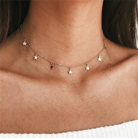 Fashion Necklaces Choker 2019 Kolye Bohemia Gold Silver Color Star Moon Necklace Women Boho Pendants Collier Ketting Jewelry G2